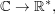 $ \IC \to \IR^{*}, $